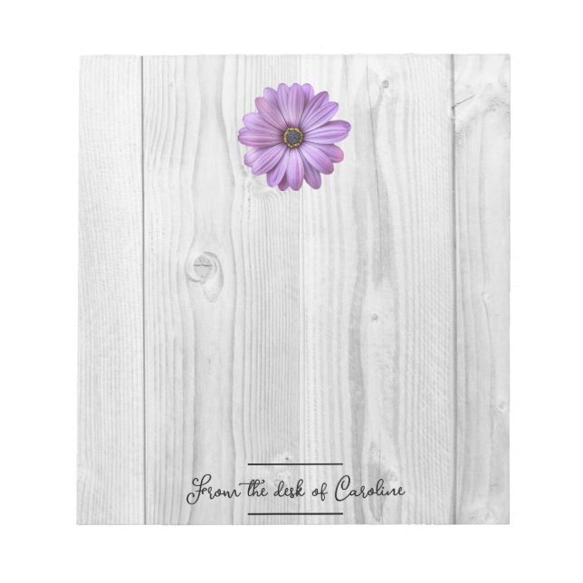 Bloc-notes personnalisé rustique violet (Devant)