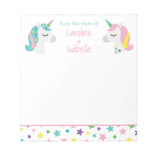Bloc-notes personnalisé Star Unicorns