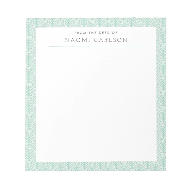 Bloc-notes personnalisé Sublime Scallops (Jade) (Devant)