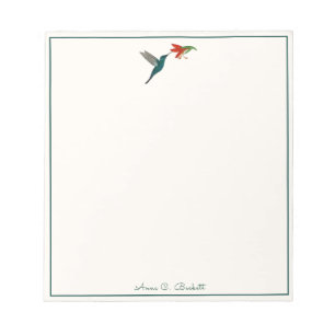 Bloc-notes personnalisé sur le colibri