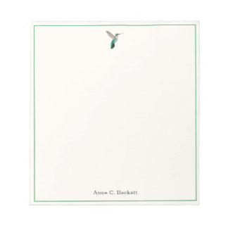 Bloc-notes personnalisé sur le Colibri d'Anna