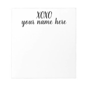 Bloc-notes personnalisé XOXO
