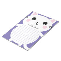 Bloc-notes personnel pour enfants Kitty Cat Cube