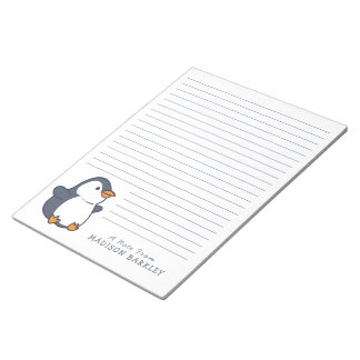 Bloc-notes personnel pour enfants Penguin
