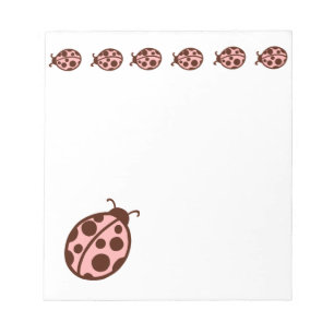 Bloc-notes PInk Ladybugs