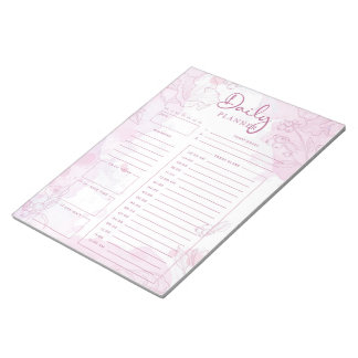Bloc-notes Pink Watercolor Daily Planner
