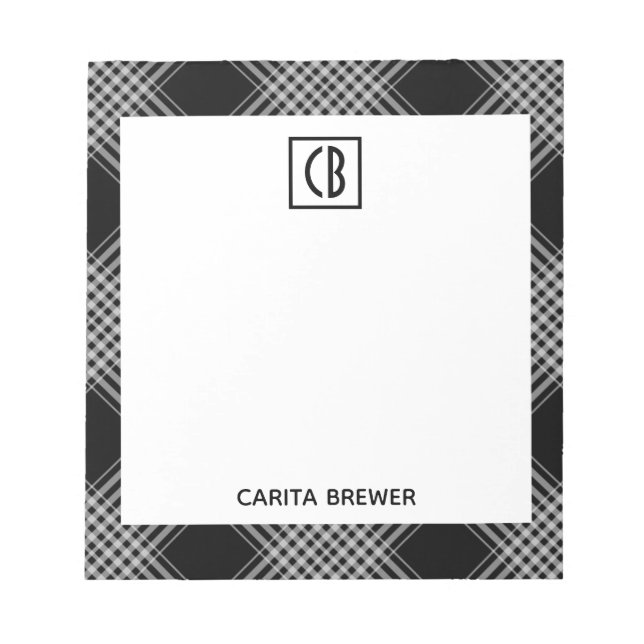 Bloc-notes plaqué noir (Devant)