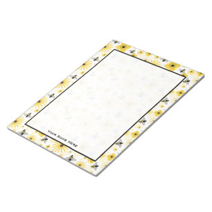 Bloc-notes Pois et fleurs d'abeilles