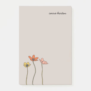 Bloc-notes Post-IT personnalisé Fleur sauvage