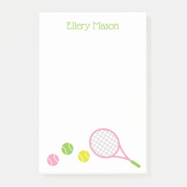 Bloc-notes post-it personnalisé Preppy Tennis