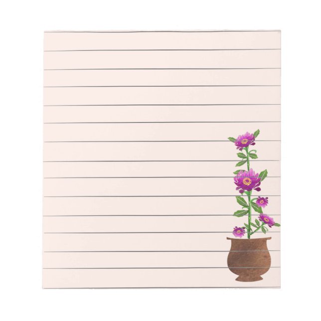 Bloc-notes Pot de Fleur (Devant)