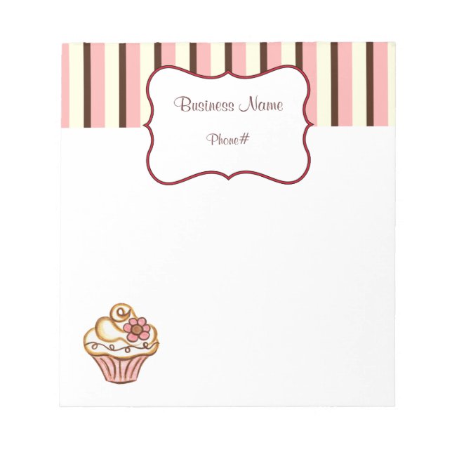 Bloc-notes pour boulangerie Cupcake (Devant)