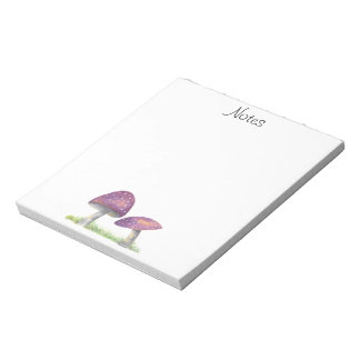 Bloc-notes pour champignon d'aquarelle Whimsical