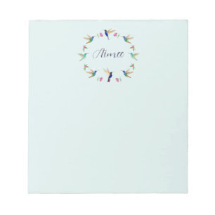 Bloc-notes pour colibris personnalisé