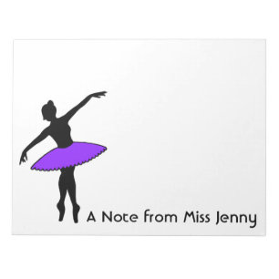 Bloc-notes pour danseuse de ballet Ballerina perso