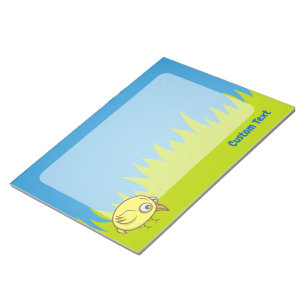 Bloc-notes pour dessin animé d'oiseau jaune