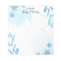 Bloc-notes pour enseignant à l'aquarelle pure