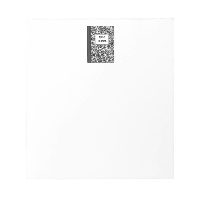 Bloc-notes pour enseignant personnalisé si composé (Devant)