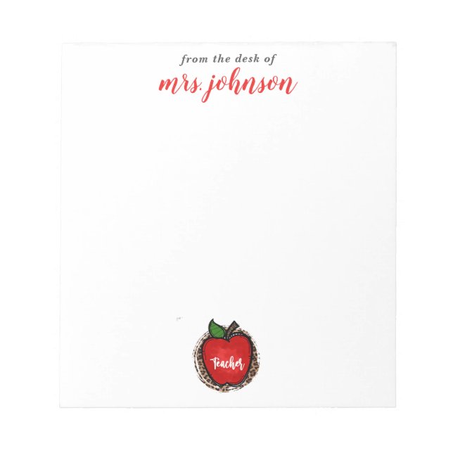 Bloc-notes pour enseignants (Devant)