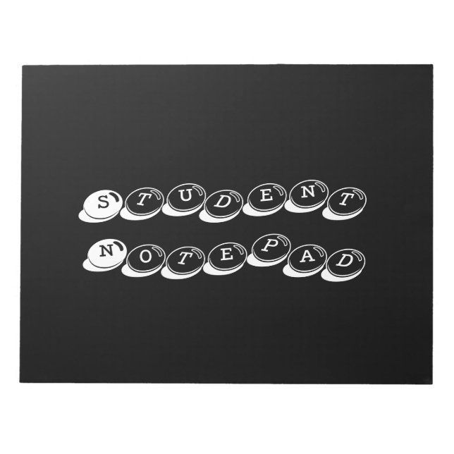 Bloc-notes pour étudiants Imprimé Écriture stylée  (Devant)