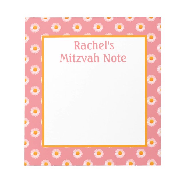 Bloc-notes pour filles pour les notes de Mitzvah a (Devant)