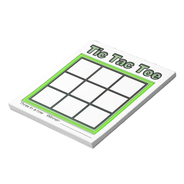 Bloc-notes pour jeu Tac Tac Vert (Tourné)