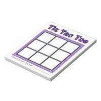 Bloc-notes pour jeu Tic Tac Violet