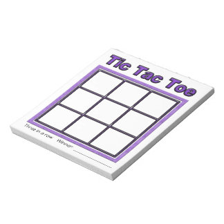 Bloc-notes pour jeu Tic Tac Violet