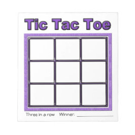 Bloc-notes pour jeu Tic Tac Violet