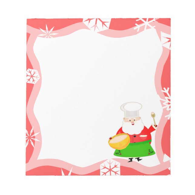 Bloc-notes pour la cuisson du Père Noël (Devant)