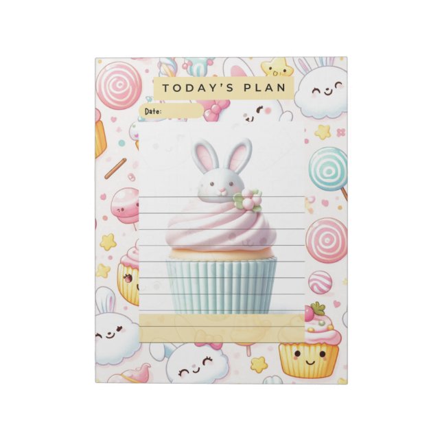 Bloc-notes pour le planificateur quotidien Bunnies (Tourné)
