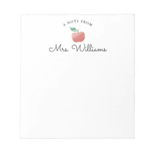 Bloc-notes pour les enseignants d'Apple couleur ro