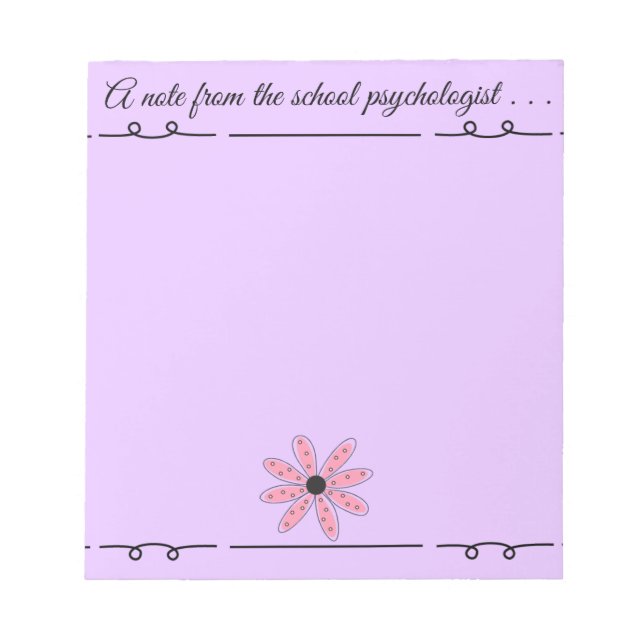 Bloc-notes pour les psychologues scolaires (Devant)