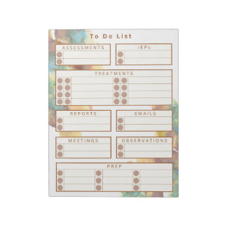 Bloc-notes pour les thérapeutes à l'école - Aquare