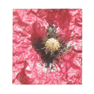 Bloc-notes pour Macro à fleur rouge