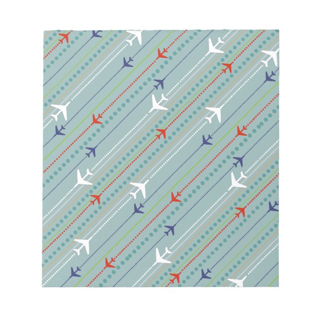 Bloc-notes pour Motif d'avion rétro (Devant)