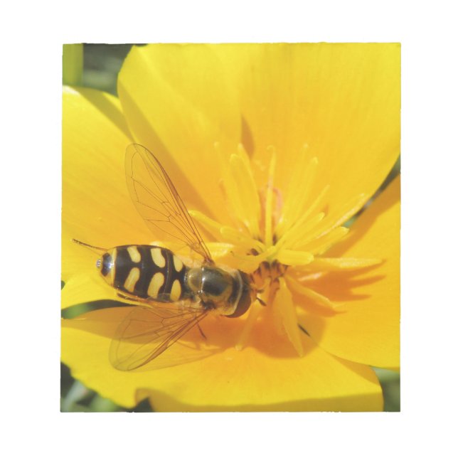 Bloc-notes pour mouches vertes et fleurs (Devant)
