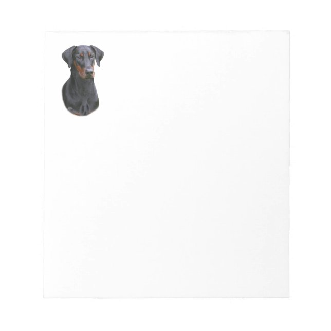 Bloc-notes pour oreille naturelle Dobermann Pinsch (Devant)