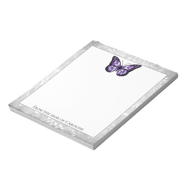 Bloc-notes pour papillon violet brillant (Tourné)