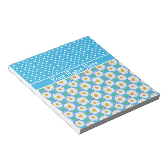 Bloc-notes pour personnaliser : Polkas, marguerite (Incliné)