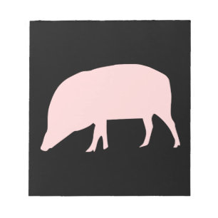 Bloc-notes pour porc rose