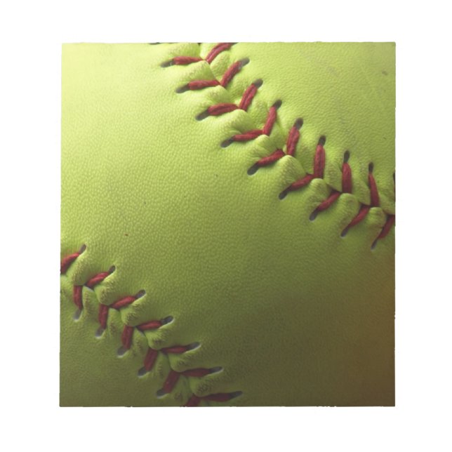 Bloc-notes pour softball jaune (Devant)