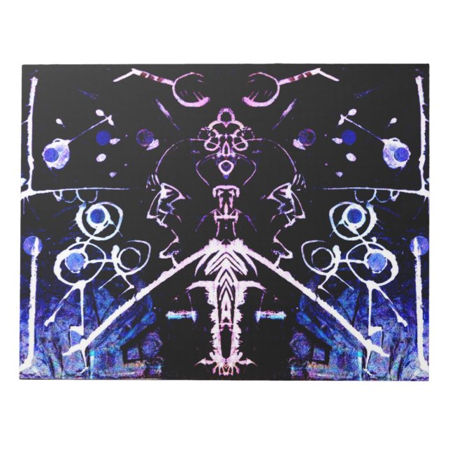 Bloc-notes pour stylo noir Orphelin "Processus de  (Devant)