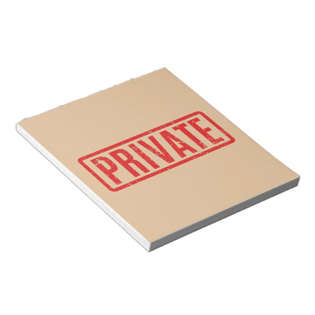 Bloc-notes privé bloqué (Incliné)