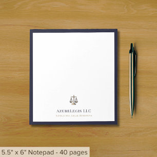 Bloc-notes professionnel juridique élégant