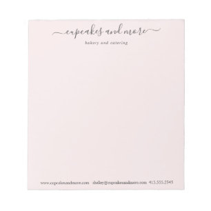 Bloc-notes professionnel minimaliste rose