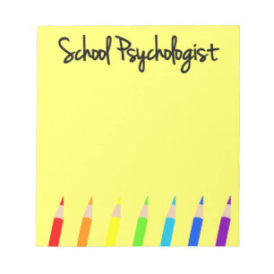 Bloc-notes psychologue scolaire coloré