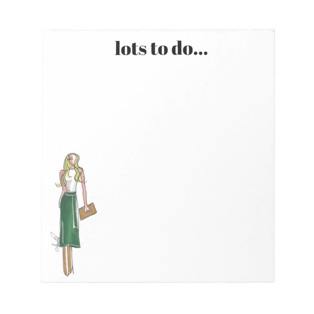 Bloc-notes robe verte (Devant)