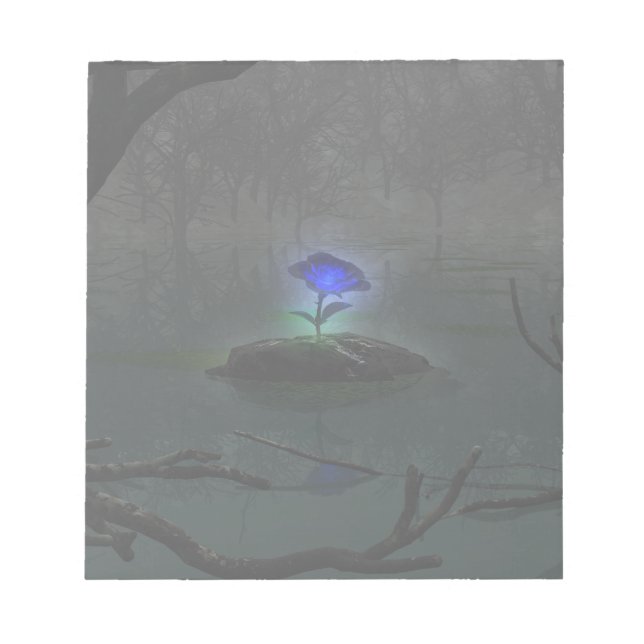 Bloc-notes Rose bleu (Devant)