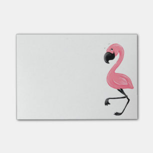 Bloc-notes rose de post-it de Flamant rose
